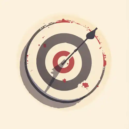 white and red target with a arrow in the middle